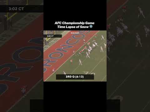 The weather for the AFC Championship Game changed rather quickly. #denver #afcchampionship #nfl
