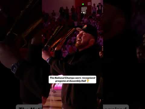 National Champion HC Curt Cignetti back on the mic at Assembly Hall 👀 #Indiana