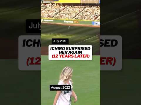 Ichiro didn’t forget… and neither did she! ❤️ #baseball