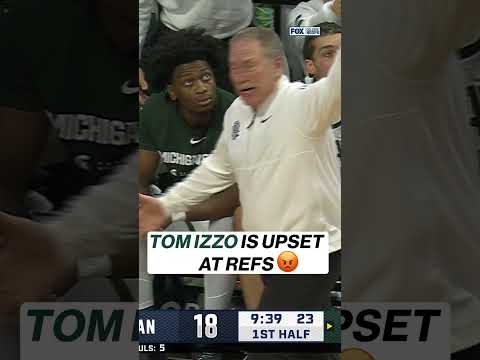 Tom Izzo was NOT HAPPY about the call #cbb #cbk #tomizzo #msu