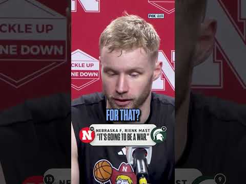 Rienk Mast and the Huskers are ready for their battle against MSU 🔥 #basketball #cbb #Nebraska