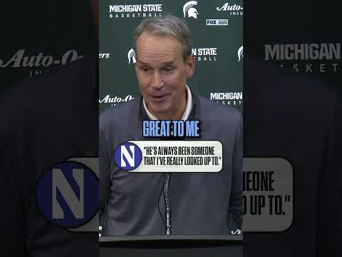 Northwestern HC Chris Collins had nothing but great things to say about Tom Izzo and MSU ❤️ #MSU