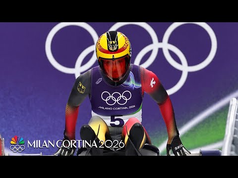 Merle Fraebel, Julia Taubitz dominate women’s luge singles Run 1 | Winter Olympics 2026 | NBC Sports