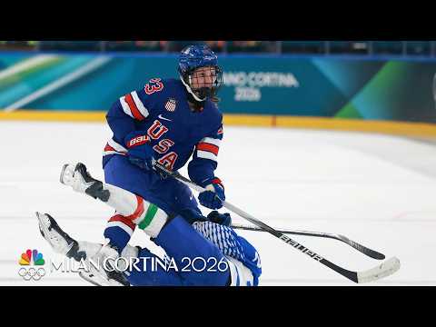 Tempers flare after Hannah Bilka’s goal for USA hockey vs. Italy | Winter Olympics 2026 | NBC Sports