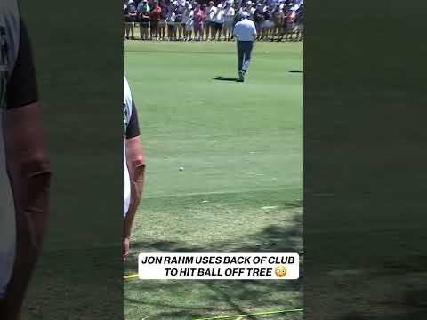 Jon Rahm’s BACKHAND Shot 😱 #golf #jonrahm #livgolf