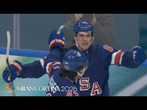 Jack Hughes banks in Team USA hockey’s sixth vs. Denmark | Winter Olympics 2026 | NBC Sports