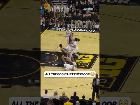 EVERYONE hits the floor 😳 #basketball #purdue #cbb #iowa
