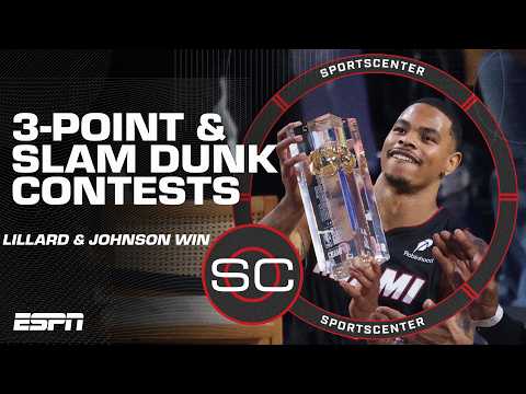 NBA 3-Point & Slam Dunk Contest Recap ๐ Damian Lillard, Keshad Johnson win trophies ๐ | SportsCenter
