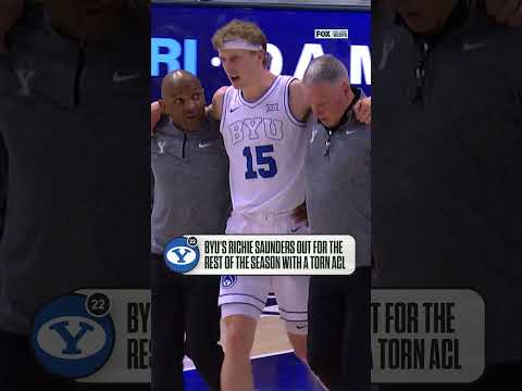 BYU starting guard Richie Saunders, is ruled out for the season after suffering a torn ACL #BYU #CBB