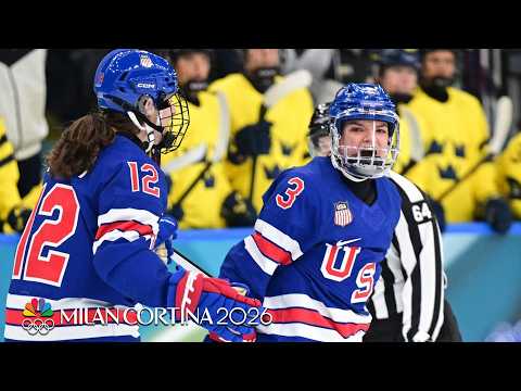 Cayla Barnes’ STRIKE FORM DISTANCE gives USA 1-0 lead vs. Sweden | Winter Olympics 2026 | NBC Sports
