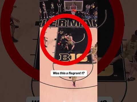 Agree with the call? 🤔 #collegebasketball #flagrant1 #purdue #michigan