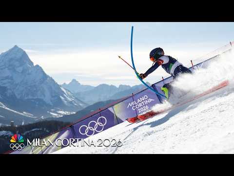 Mikaela Shiffrin highlights the top moments in slalom Run 1 | Winter Olympics 2026 | NBC Sports