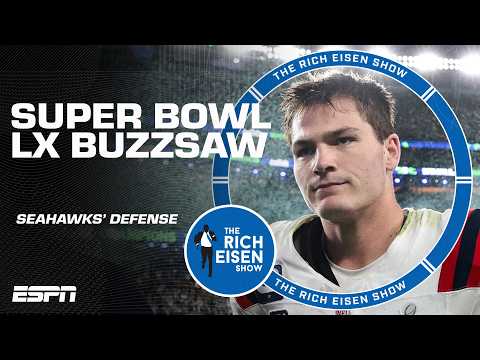 Drake Maye ran into a BUZZSAW vs. Seahawks in Super Bowl LX 🪚 – Kyle Van Noy | The Rich Eisen Show