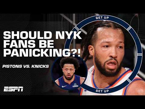 Pistons vs. Knicks FULL REACTION 🎥 New York fans in FULL PANIC MODE? 😧 | Get Up