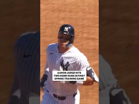 What a Spring Training debut for Aaron Judge! 🔥 #yankees #springtraining #baseball
