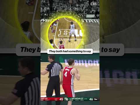 Jeremy Fears Jr. and Gabe Cupps were exchanging some words 👀 #michiganstate #ohiostate