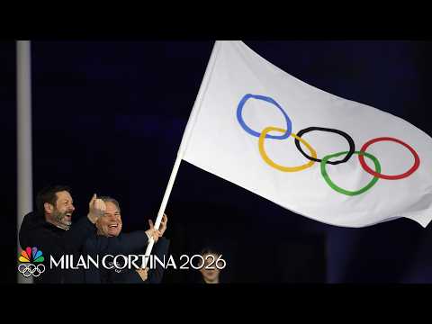 Olympic flag handoff signals transition to French Alps | Winter Olympics 2026 | NBC Sports