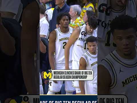 Michigan clinched a share of the Big Ten regular season title 👏 #cbb #basketball