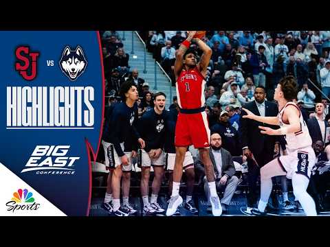 No. 15 St. John’s vs. No. 6 UConn | COLLEGE BASKETBALL HIGHLIGHTS | 2/25/26 | NBC Sports