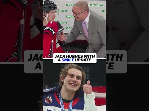 Jack Hughes with a smile update #hockey #jackhughes
