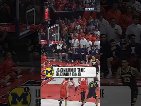 Michigan’s LJ Cason is ruled out for the remainder of the season after tearing ACL against Illinois