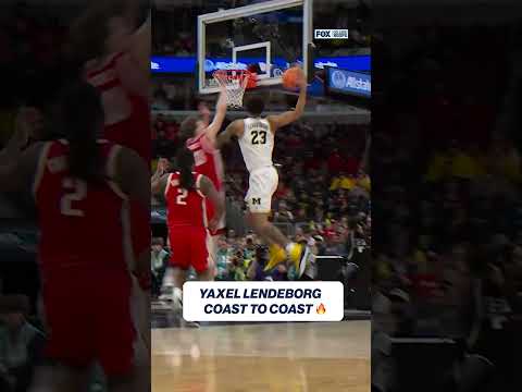 Yaxel Lendeborg goes coast-to-coast for the SLAM #baskebtall #cbb #michigan