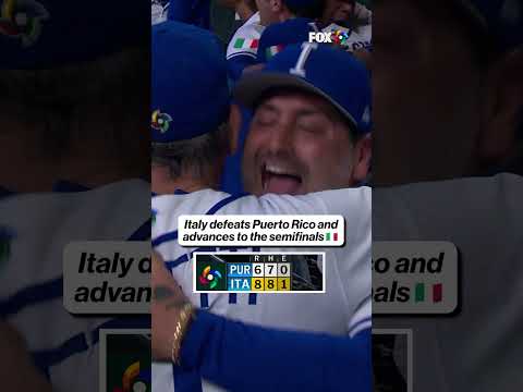 Italy advances to Semifinals for the first time in WBC history 🇮🇹 #Italy #PuertoRico #WBC