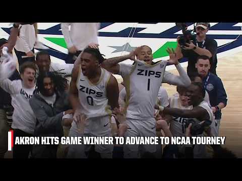 GAME WINNER 🤯 Akron wins the MAC title in the FINAL SECONDS to advance to NCAA Tournament | ESPN CBB