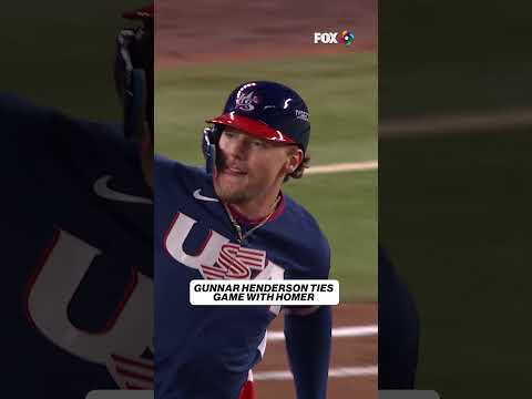 Henderson TIES Game 💪 #Gunnarhenderson #usa #worldbaseballclassic #homerun