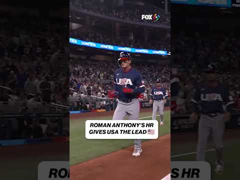 Roman Anthony gives USA the lead! 💪 #WBC #WorldBaseballClassic #USA #MLB