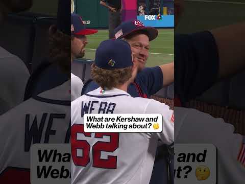 Clayton Kershaw and Logan Webb mid convo ๐ #MLB #WBC #Giants #Dodgers