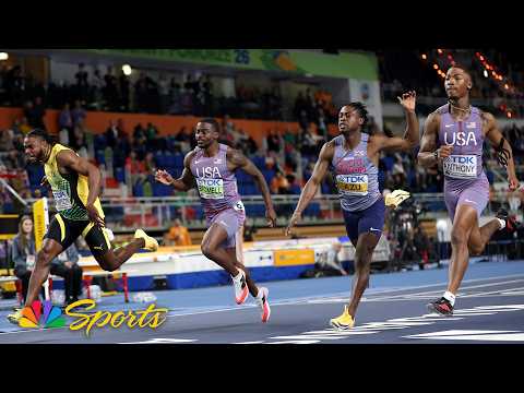 Jordan Anthony narrowly beats 60m field for World Indoor Championship title | NBC Sports