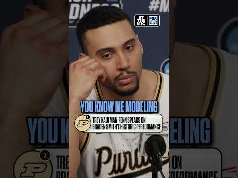 Trey Kaufman-Renn reacts to Braden Smith’s record-breaking night ❤️ #purdue #cbb #marchmadness