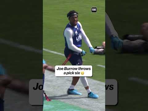 Not a great start for Joe Burrow 😬 #NFL #JoeBurrow #FlagFootball