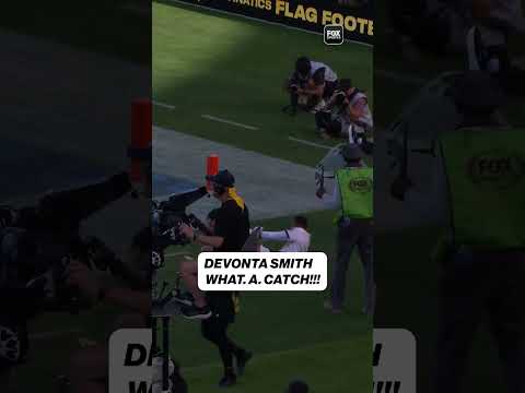 DeVonta Smith TOE TAPPING CATCH 😲 @raisingcanes #NFL #eagles #football #devontasmith #philly