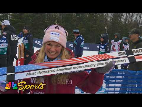 Jessie Diggins grows emotional after final cross-country ski race of decorated career | NBC Sports