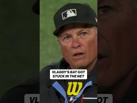 We already have a bat getting stuck in the net this season 😆 #baseball #mlb #stuck
