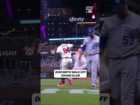 Dominic Smith crushes walk-off GRAND SLAM as Braves defeat Royals #royals #mlb