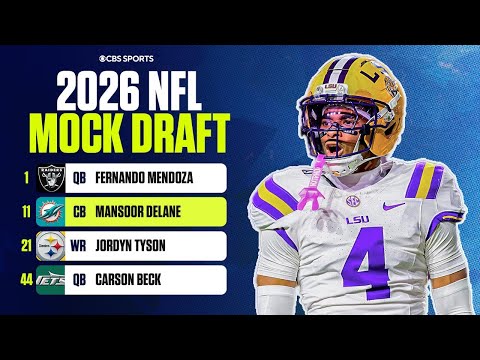 3-ROUND 2026 NFL Mock Draft: Dolphins beef up secondary, Jets get future QB/WR duo 👀