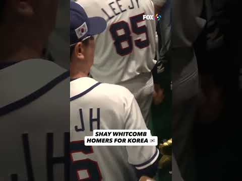 Shay Whitcomb got ALL of that one and it’s 6-0 Korea! 🇰🇷 #wbc #korea #baseball #homerun