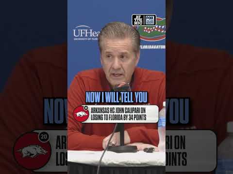 John Calipari did not recognize the team he was coaching in 34-point loss to Florida #Arkansas #CBB