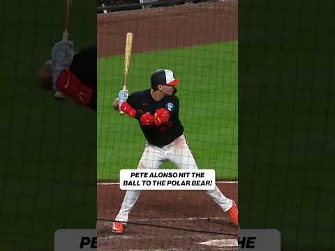PETE ALONSO HIT THE BALL TO THE POLAR BEAR! 🐻❄️ #MLB #PeteAlonso #Baseball #Orioles