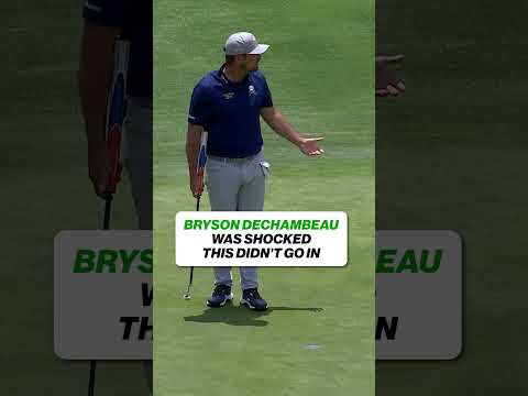 Bryson’s short putt was WAY OFF 😬 #livgolf #putt #brysondechambeau