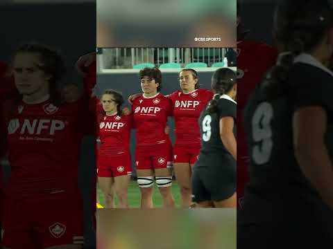 The Black Ferns perform their ceremonial dance of the Māori culture