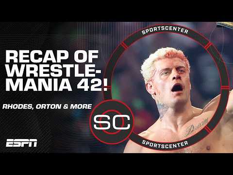 WRESTLEMANIA 42 RECAP! Cody Rhodes, Pat McAfee, AND Jelly Roll?! 😱 | SportsCenter