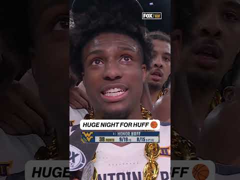 Honor Huff stepped up when it mattered most 😮🔥 #WVU #CBB #Basketball