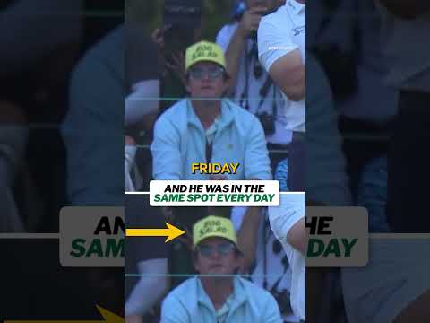 This patron was rocking an egg salad hat in the same spot every day of the Masters 😅 #masters