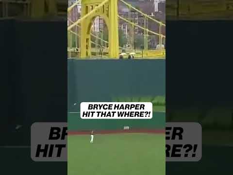 Bryce Harper absolutely crushes a 457-foot three-run homer off the batter’s eye! 😳 #MLB #homerun