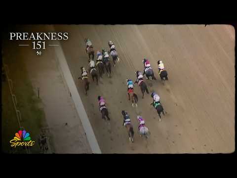 Overhead view of Napoleon Solo’s surge to win the 151st Preakness Stakes | NBC Sports