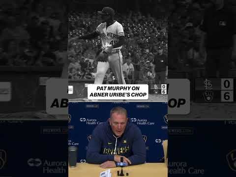 Pat Murphy spoke about Abner Uribe’s chop towards the Cardinals dugout #mlb #abneruribe #brewers